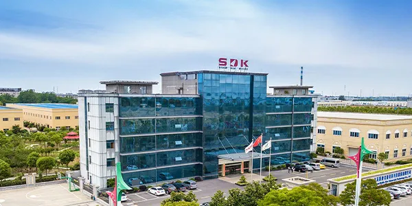 Aerial view of the side of SDK Company's entrance.